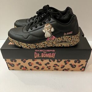 Skechers X Snoop Dogg Men's Dr. Bombay Black Leopard Shoes Size 7